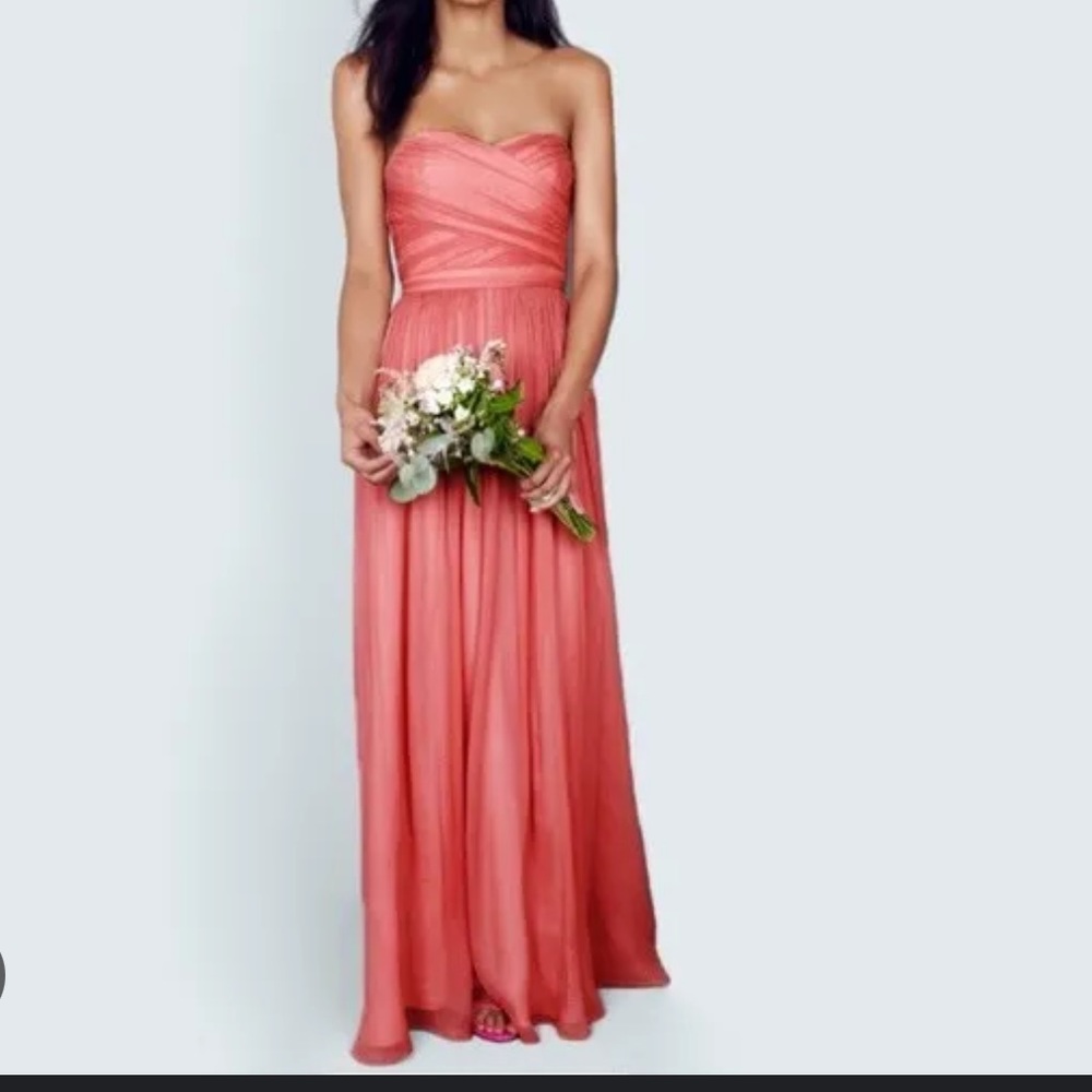 Jcrew coral strapless gallon size 0 petite